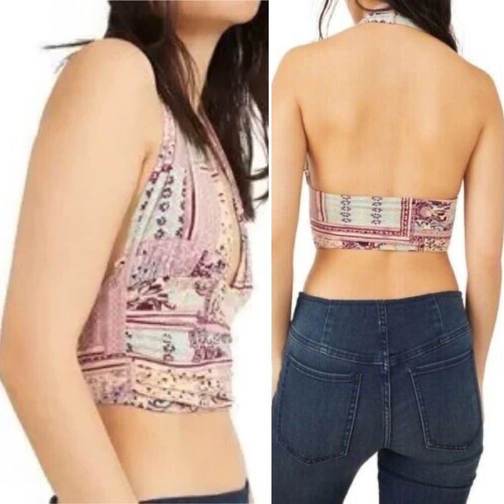 FP One Halter Top In Lilac Combo M